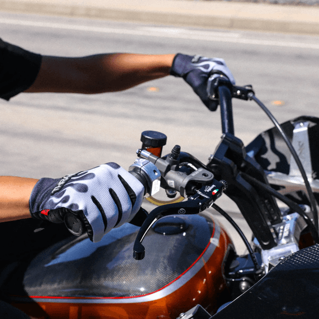 THRASHIN SUPPLY CO. 3301-5375 Stealth Leather Palm Flame Gloves - Gray - 2XL — image 6 of 6