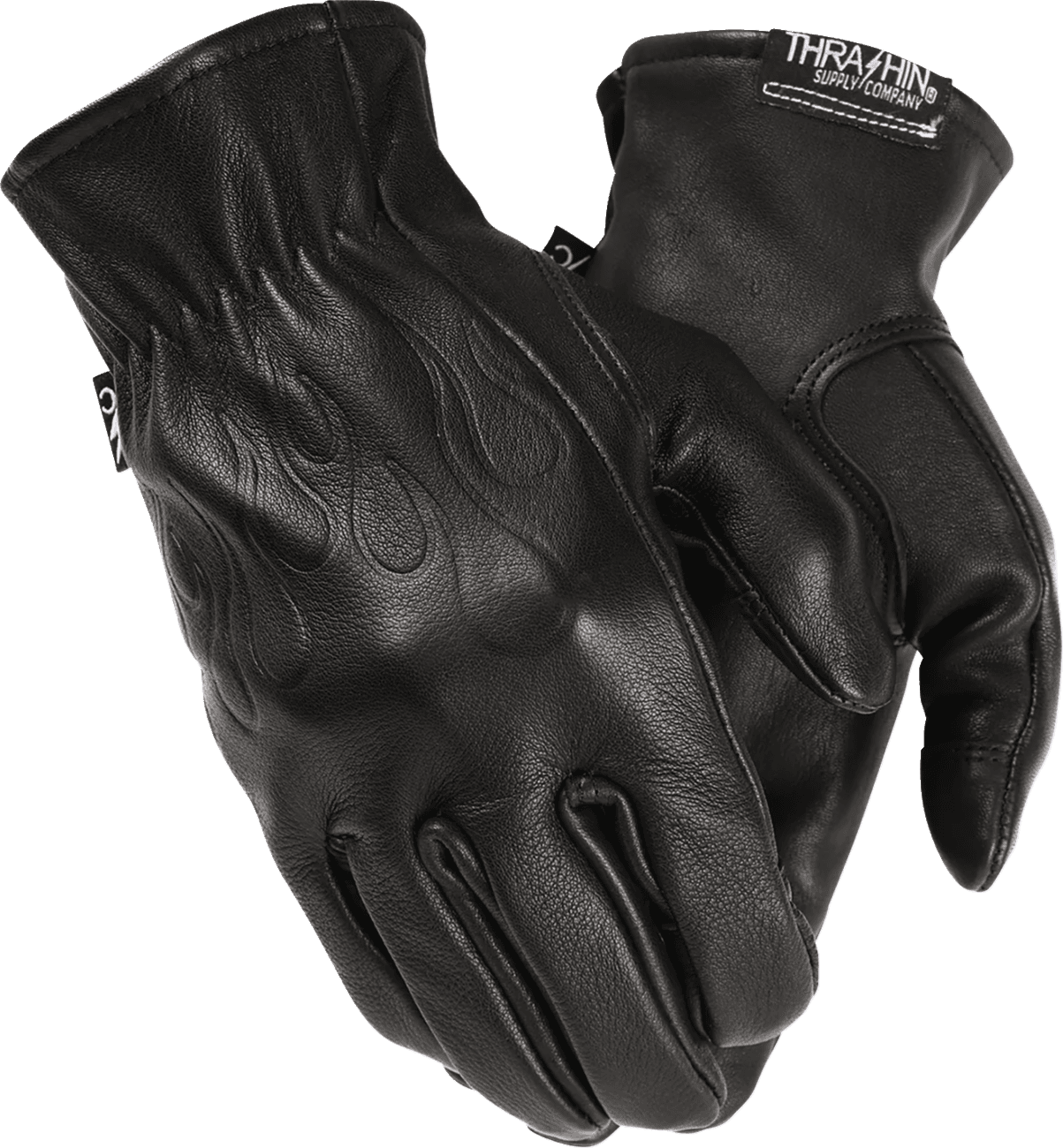 THRASHIN SUPPLY CO. 3301-5376 Roper Leather Gloves - Black - Small
