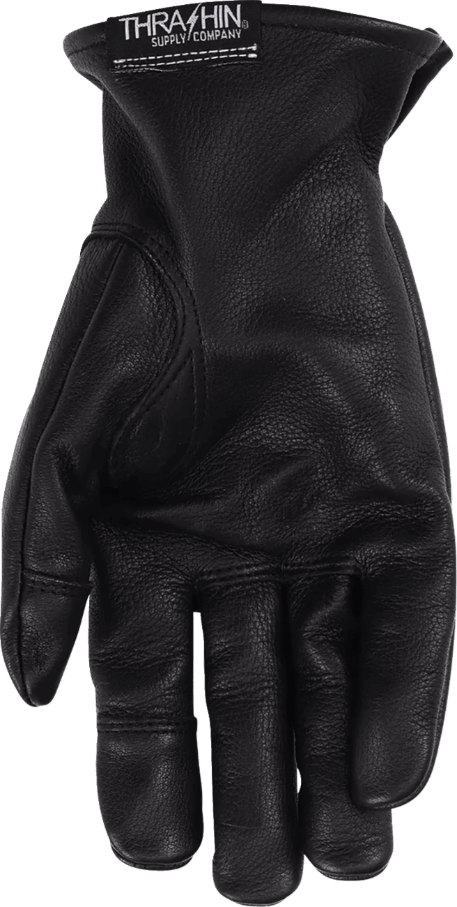 THRASHIN SUPPLY CO. 3301-5377 Roper Leather Gloves - Black - Medium — image 3 of 12