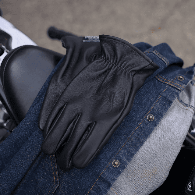 THRASHIN SUPPLY CO. 3301-5378 Roper Leather Gloves - Black - Large — image 10 of 12