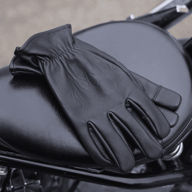 THRASHIN SUPPLY CO. 3301-5381 Roper Leather Gloves - Black - 3XL — image 9 of 12