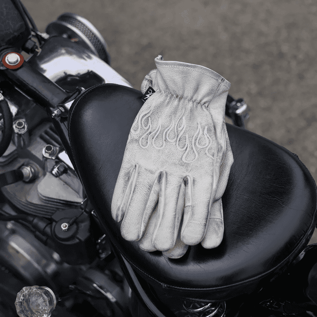 THRASHIN SUPPLY CO. 3301-5382 Roper Leather Gloves - Bone White - XS — image 10 of 15