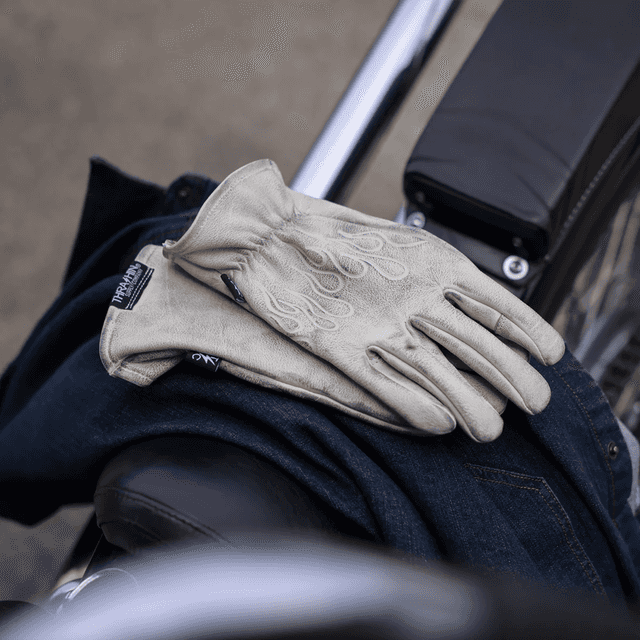 THRASHIN SUPPLY CO. 3301-5385 Roper Leather Gloves - Bone White - Large — image 11 of 15