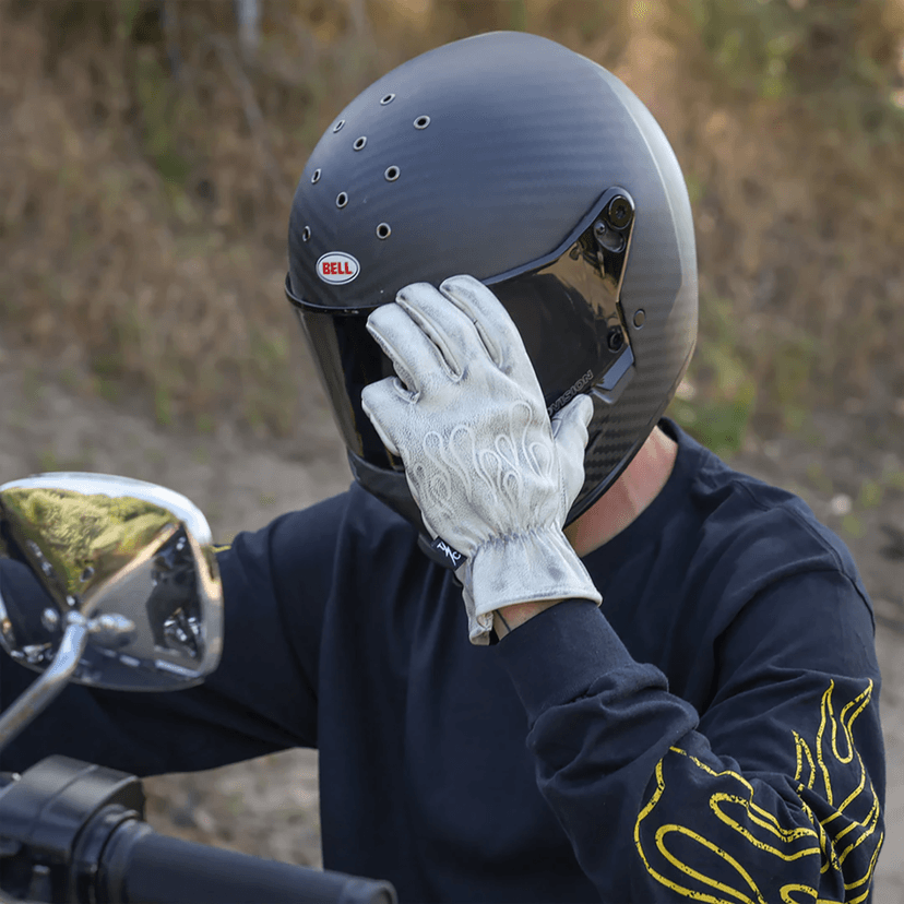 THRASHIN SUPPLY CO. 3301-5387 Roper Leather Gloves - Bone White - 2XL — image 12 of 15