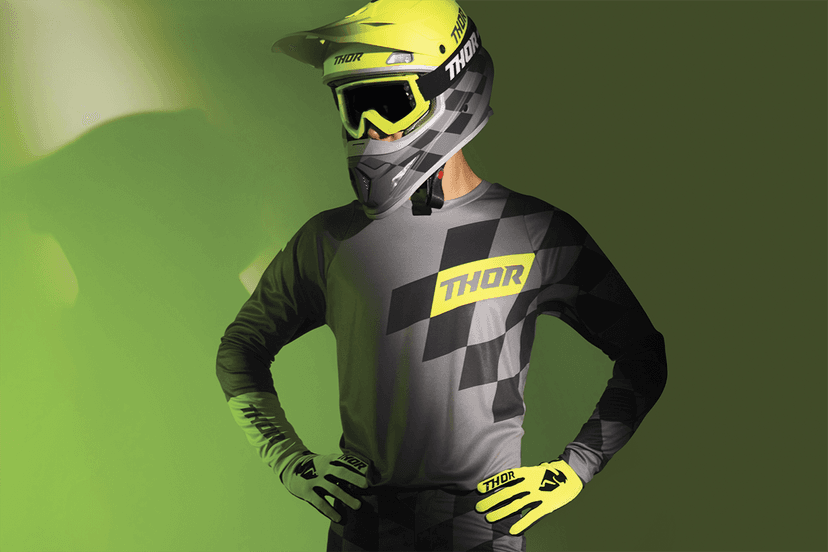 THOR 3330-5879 Sector Gloves - Acid/Black - Medium — image 4 of 4