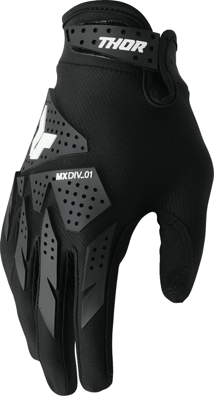 THOR 3330-8152 Launchmode XP Gloves - Black - 4XL