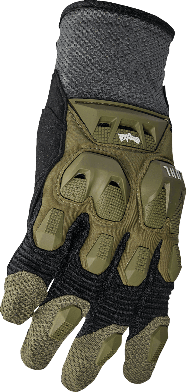 THOR 3330-8249 Terrain Gloves - Army/Charcoal - XS — image 3 of 8
