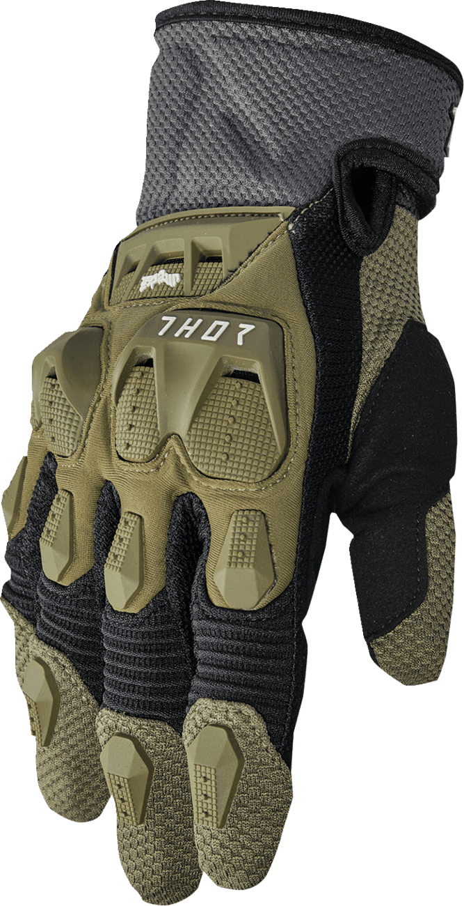 THOR 3330-8253 Terrain Gloves - Army/Charcoal - XL