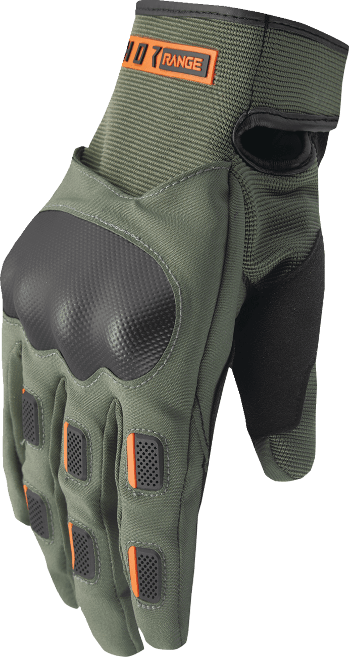 THOR 3330-8264 Range Gloves - Army/Orange - Small