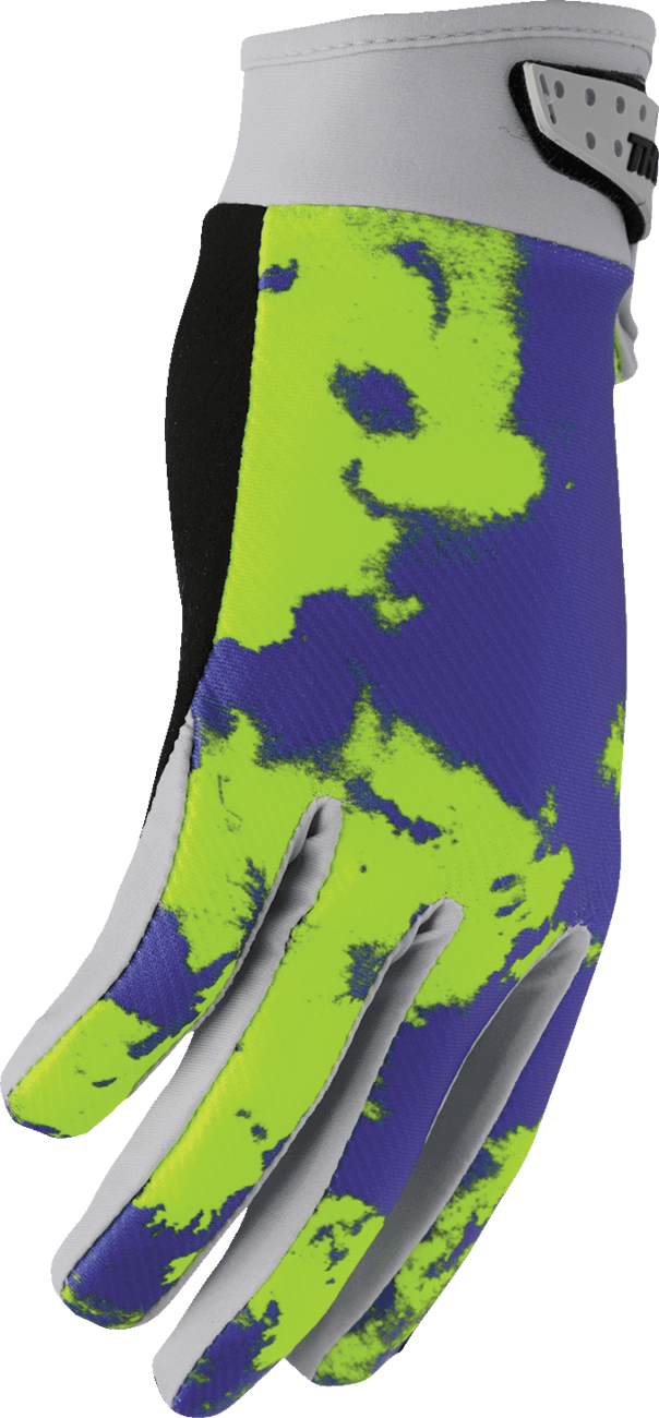 THOR 3330-8322 Launchmode Bleach Gloves - Gray/Acid - Large — image 3 of 10