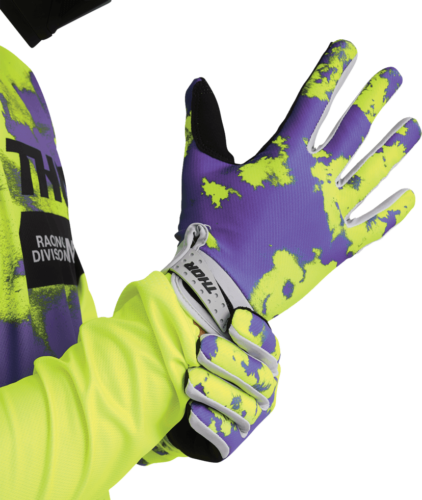 THOR 3330-8324 Launchmode Bleach Gloves - Gray/Acid - 2XL — image 5 of 10