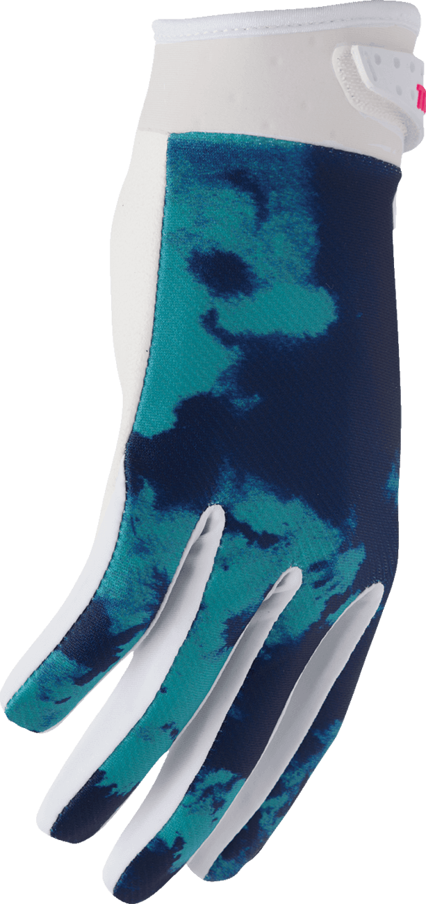 THOR 3330-8327 Launchmode Bleach Gloves - White/Aqua - Medium — image 3 of 7