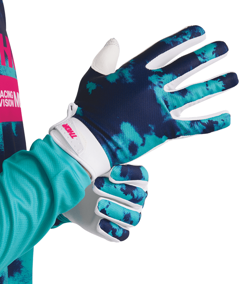 THOR 3330-8330 Launchmode Bleach Gloves - White/Aqua - 2XL — image 5 of 7