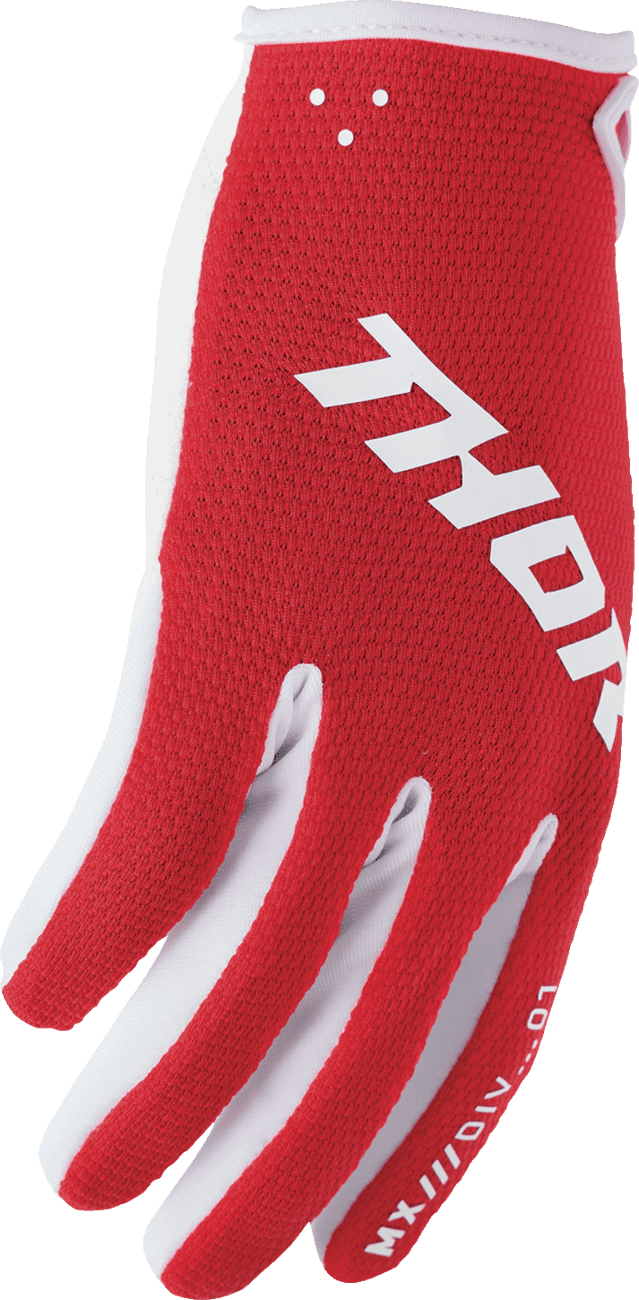 THOR 3330-8337 Ridemode Static Gloves - Red - XS — image 4 of 6