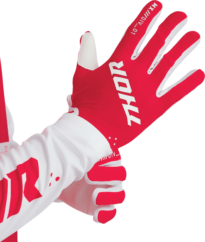 THOR 3330-8337 Ridemode Static Gloves - Red - XS — image 5 of 6