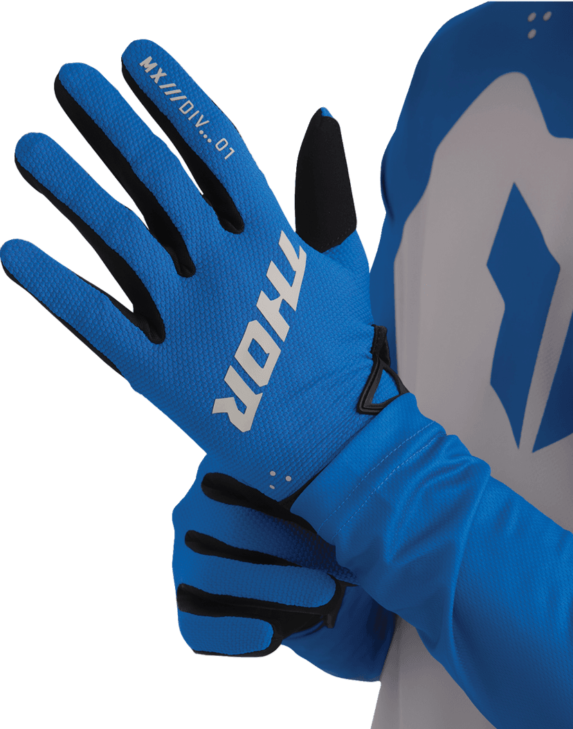 THOR 3330-8348 Ridemode Static Gloves - Blue - 2XL — image 4 of 6