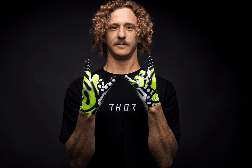 THOR 3330-8549 Sportmode Anarchy Gloves - Black/White - XS — image 5 of 7
