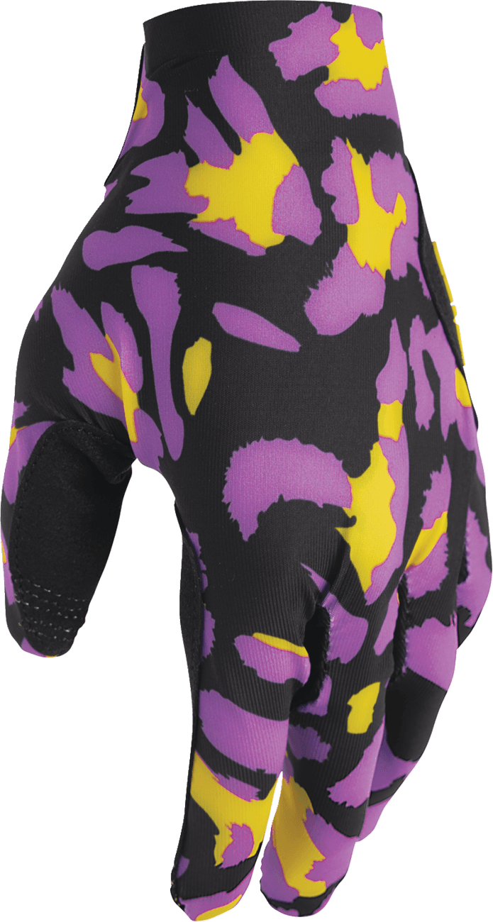 THOR 3330-8577 Sportmode Cheetah Gloves - Yellow/Purple - XL — image 3 of 4