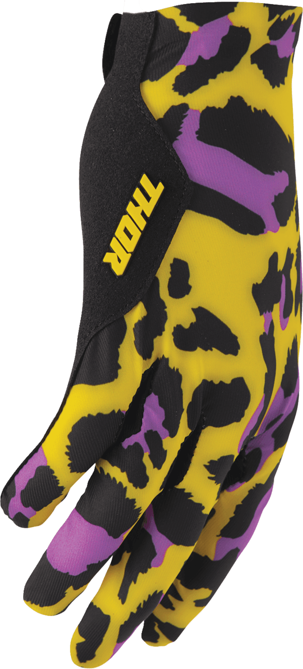 THOR 3330-8578 Sportmode Cheetah Gloves - Yellow/Purple - 2XL — image 4 of 4