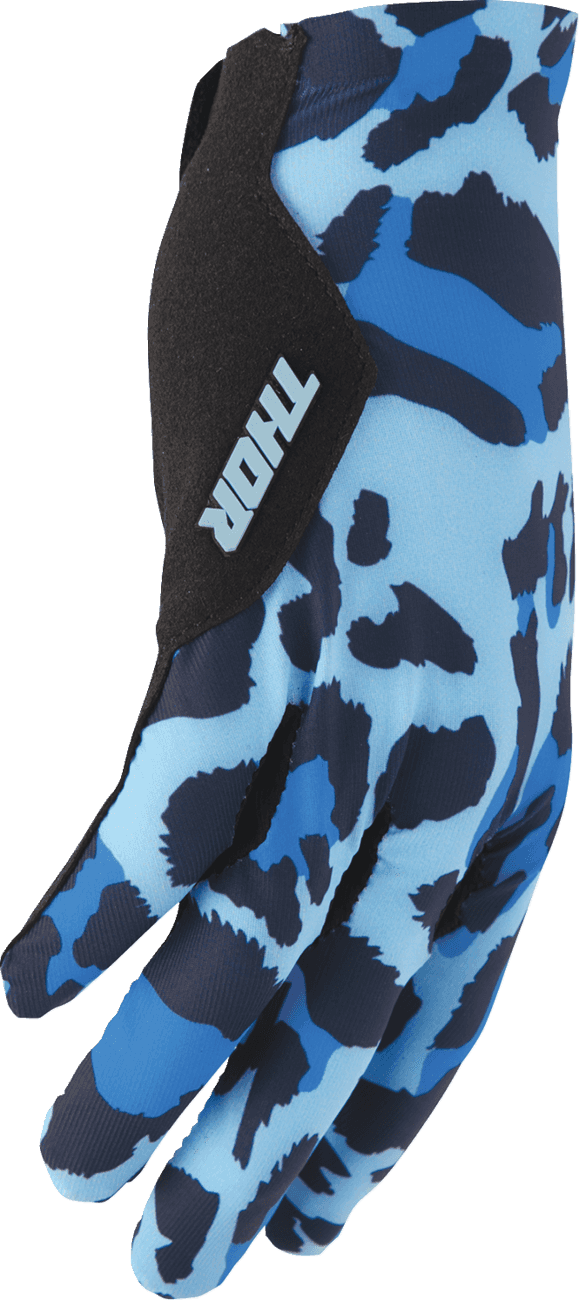 THOR 3330-8580 Sportmode Cheetah Gloves - Midnight/Blue - Small — image 4 of 4