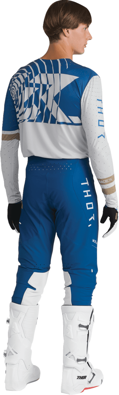 THOR 3330-9125 Sportmode Mind Control Gloves - Light Gray/Blue - XS — image 6 of 8