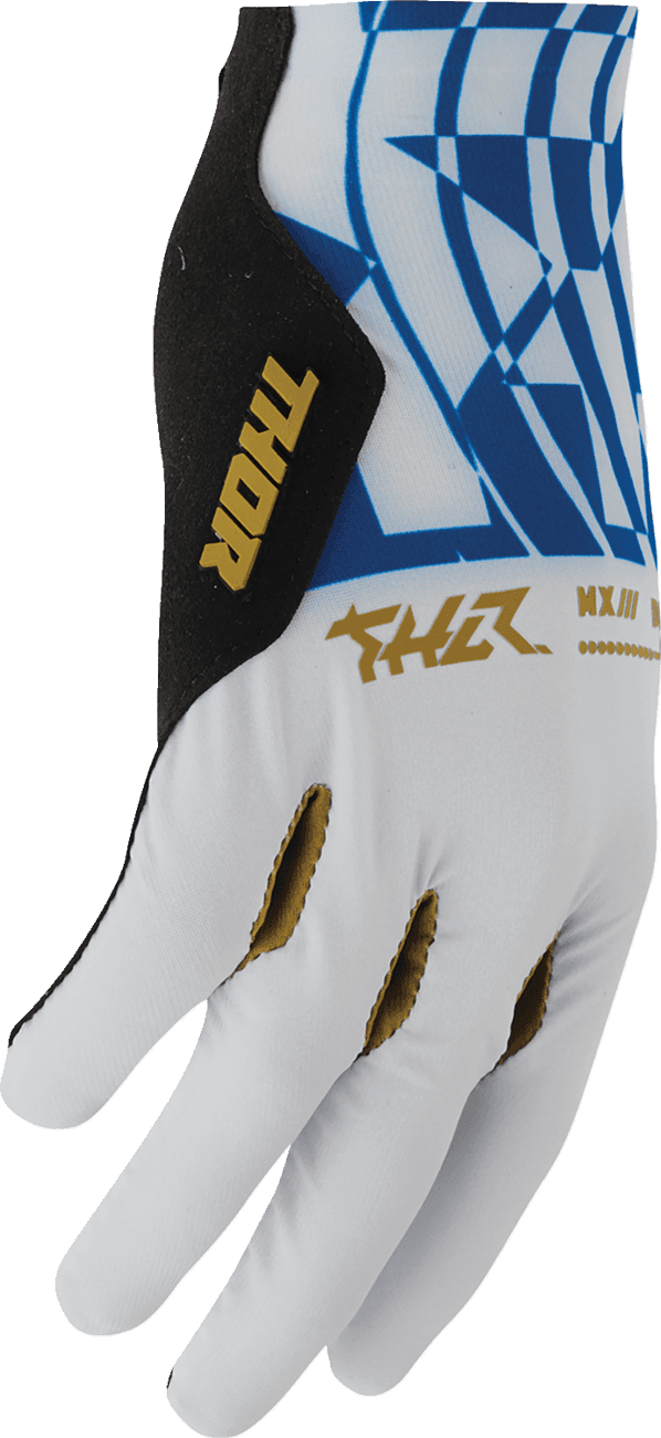 THOR 3330-9128 Sportmode Mind Control Gloves - Light Gray/Blue - Large — image 3 of 8