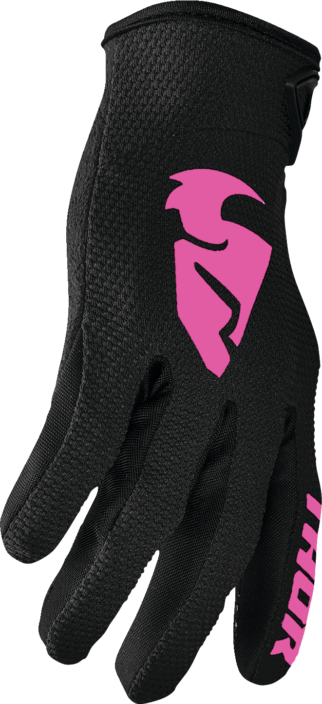 THOR 3331-0245 Women's Sector Gloves - Black/Pink - XL — image 2 of 3