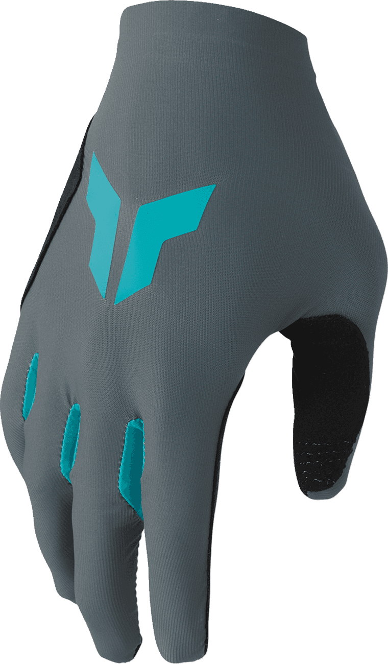 THOR 3331-0280 Women's Sportmode Iconic Gloves - Gray/Aqua - Small
