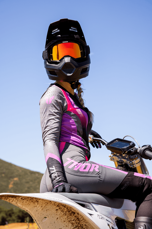 THOR 3331-0285 Women's Sportmode Iconic Gloves - Black/Orchid - Medium — image 6 of 7