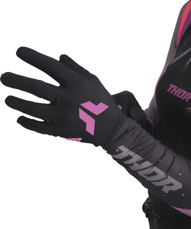 THOR 3331-0285 Women's Sportmode Iconic Gloves - Black/Orchid - Medium — image 4 of 7