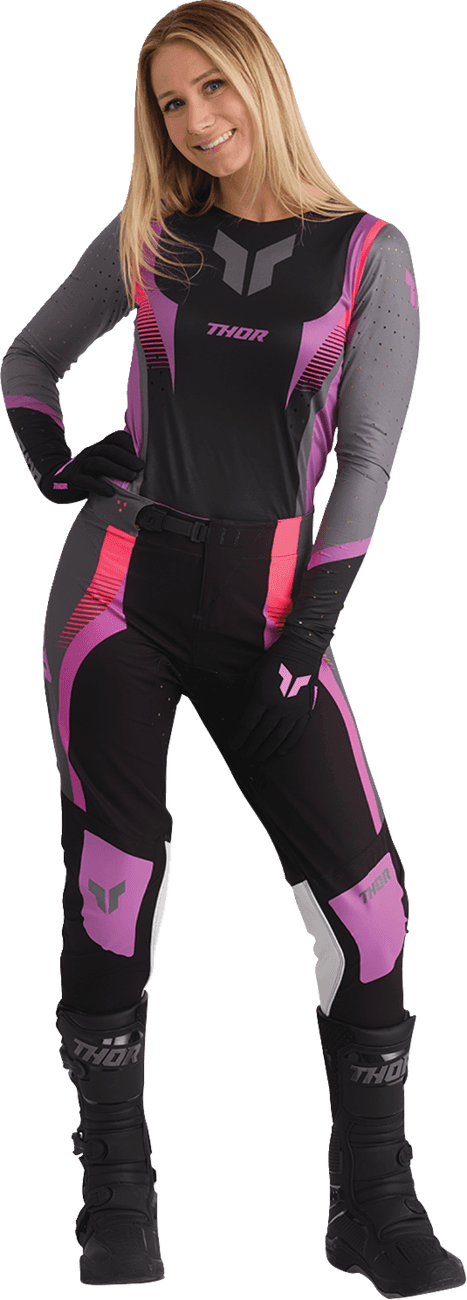 THOR 3331-0285 Women's Sportmode Iconic Gloves - Black/Orchid - Medium — image 5 of 7