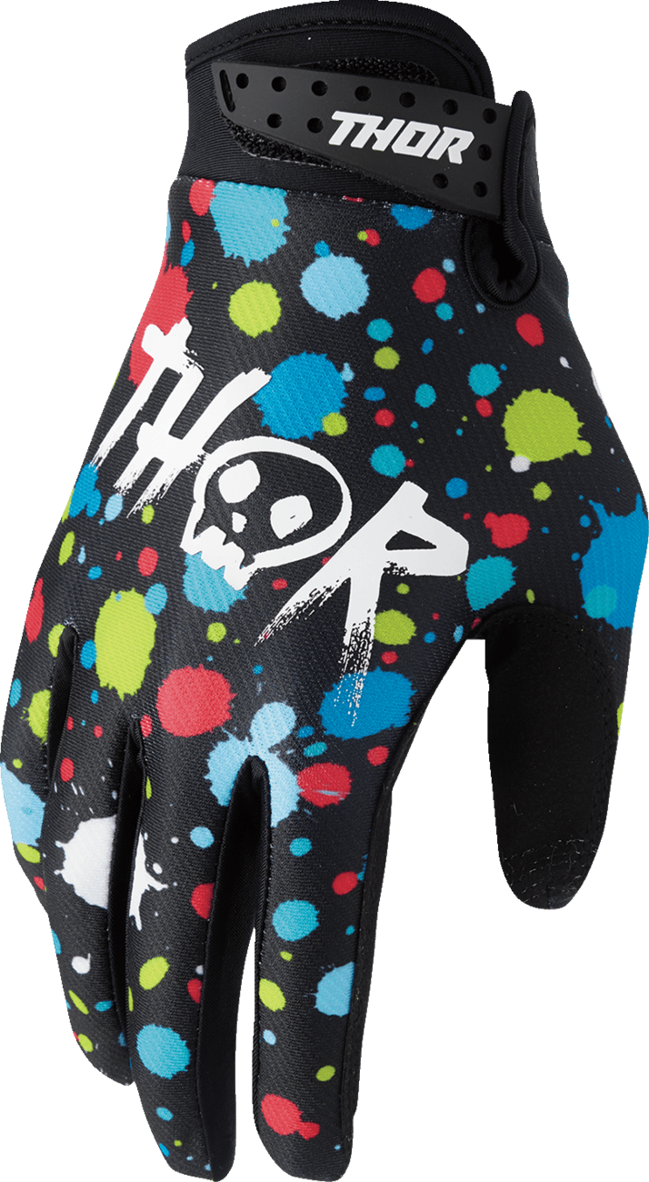 THOR 3332-1918 Youth Launchmode Splat Gloves - Multi - XS