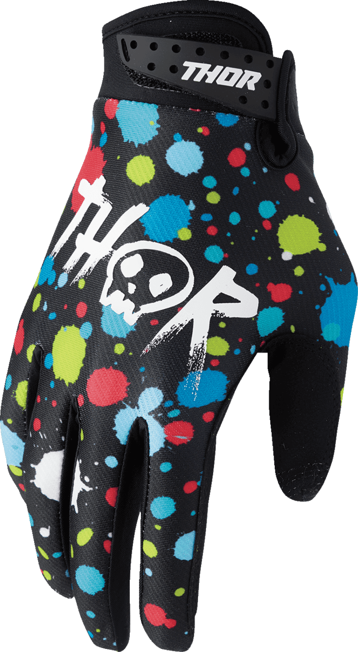 THOR 3332-1920 Youth Launchmode Splat Gloves - Multi - Medium