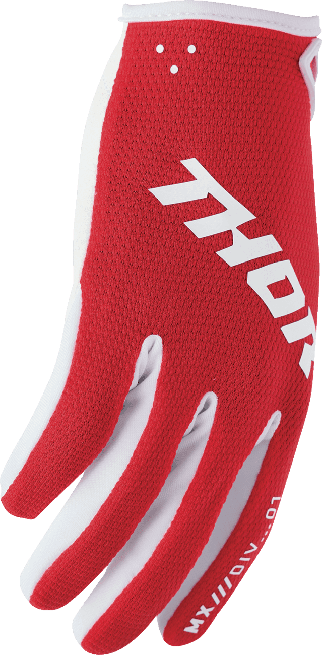 THOR 3332-1929 Youth Ridemode Static Gloves - Red - Large — image 3 of 3