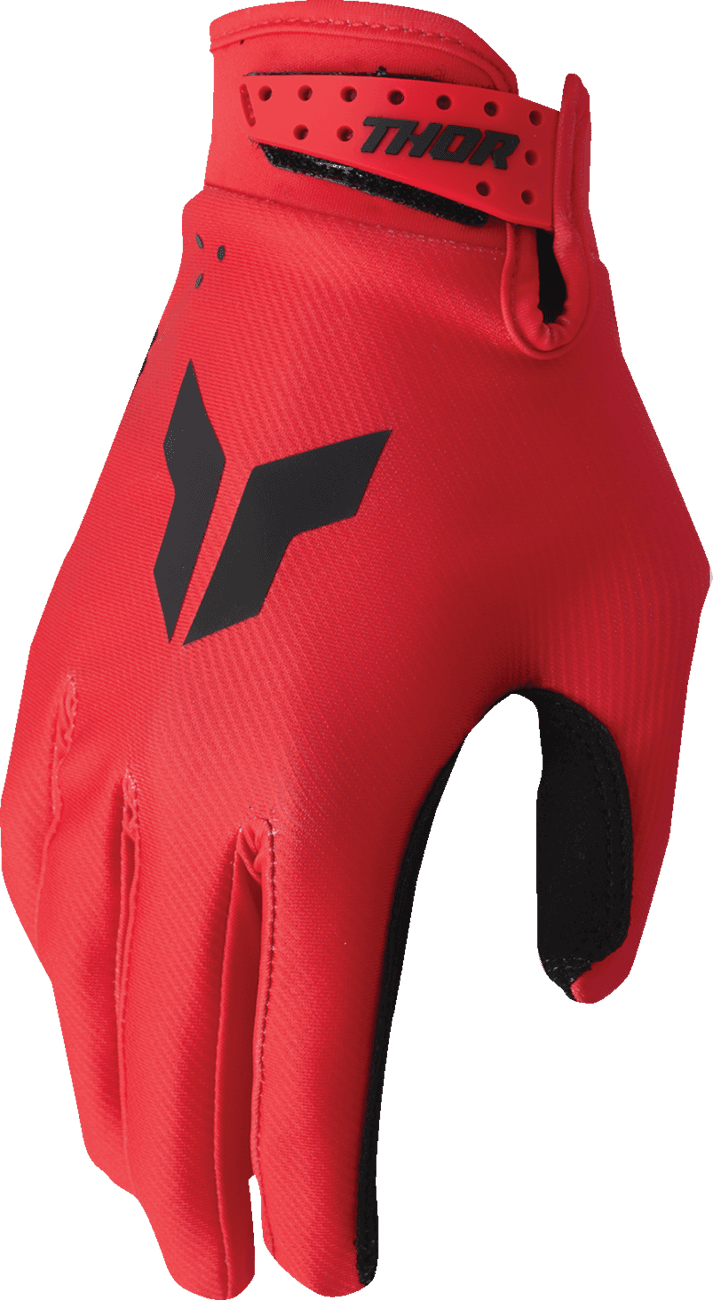 THOR 3332-1947 Youth Launchmode Split Gloves - Red - Large