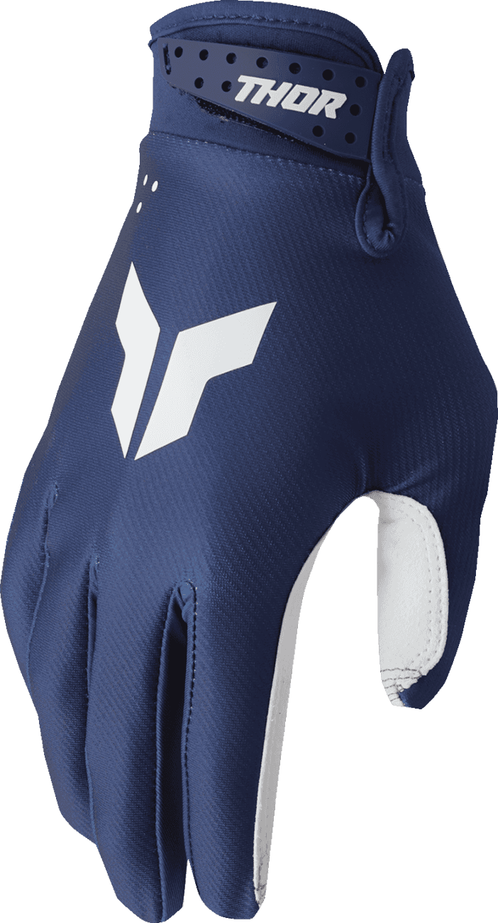THOR 3332-1952 Youth Launchmode Split Gloves - Navy - Large