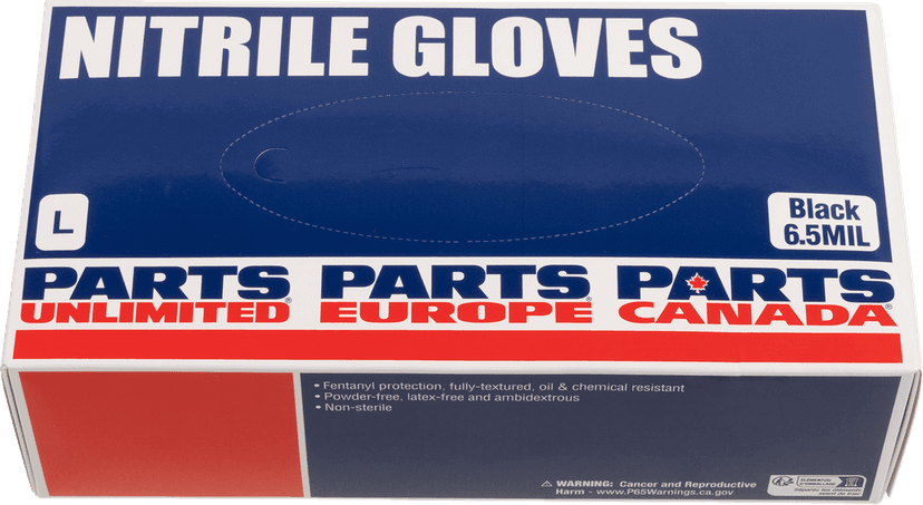 PARTS UNLIMITED 3350-0437 Nitrile Gloves - 6.5 MIL - Large - 100-Pack — image 2 of 4
