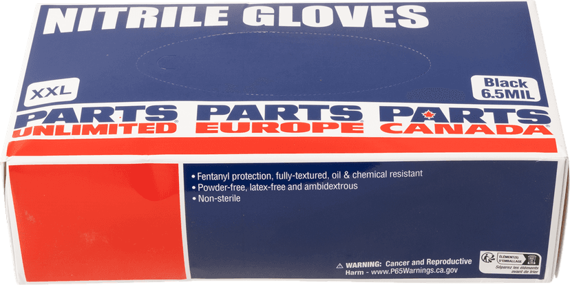 PARTS UNLIMITED 3350-0439 Nitrile Gloves - 6.5 MIL - 2XL - 90-Pack — image 3 of 4