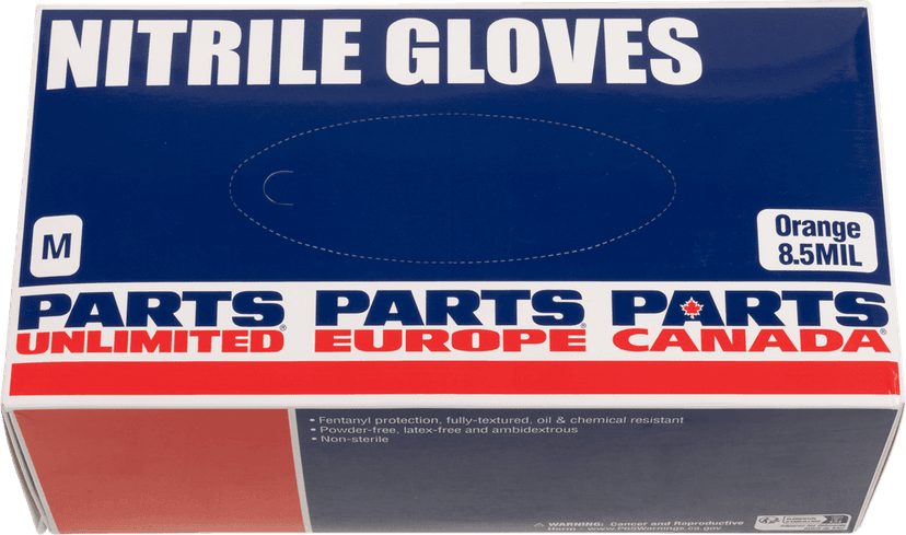 PARTS UNLIMITED 3350-0440 Nitrile Gloves - 8.5 MIL - Medium - 100-Pack — image 2 of 5