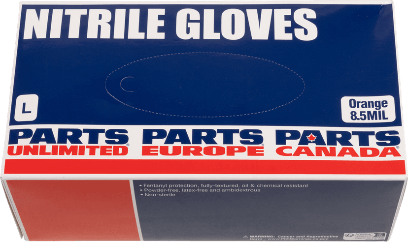 PARTS UNLIMITED 3350-0441 Nitrile Gloves - 8.5 MIL - Large - 100-Pack — image 2 of 5