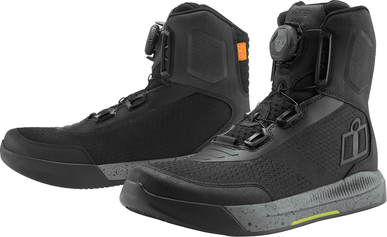 ICON 3403-1262 Overlord™ Vented Boots - Black - US 10.5 / EU 44.5