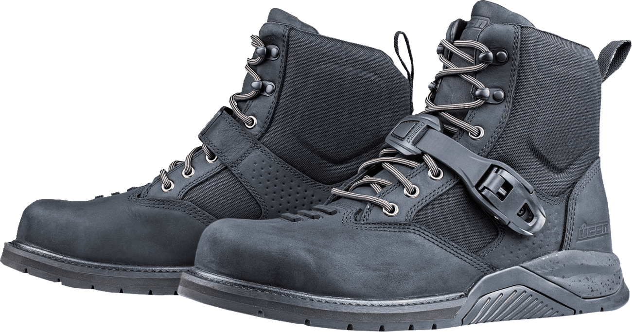 ICON 3403-1377 Superduty6 Safety Toe Boots - Black - US 8