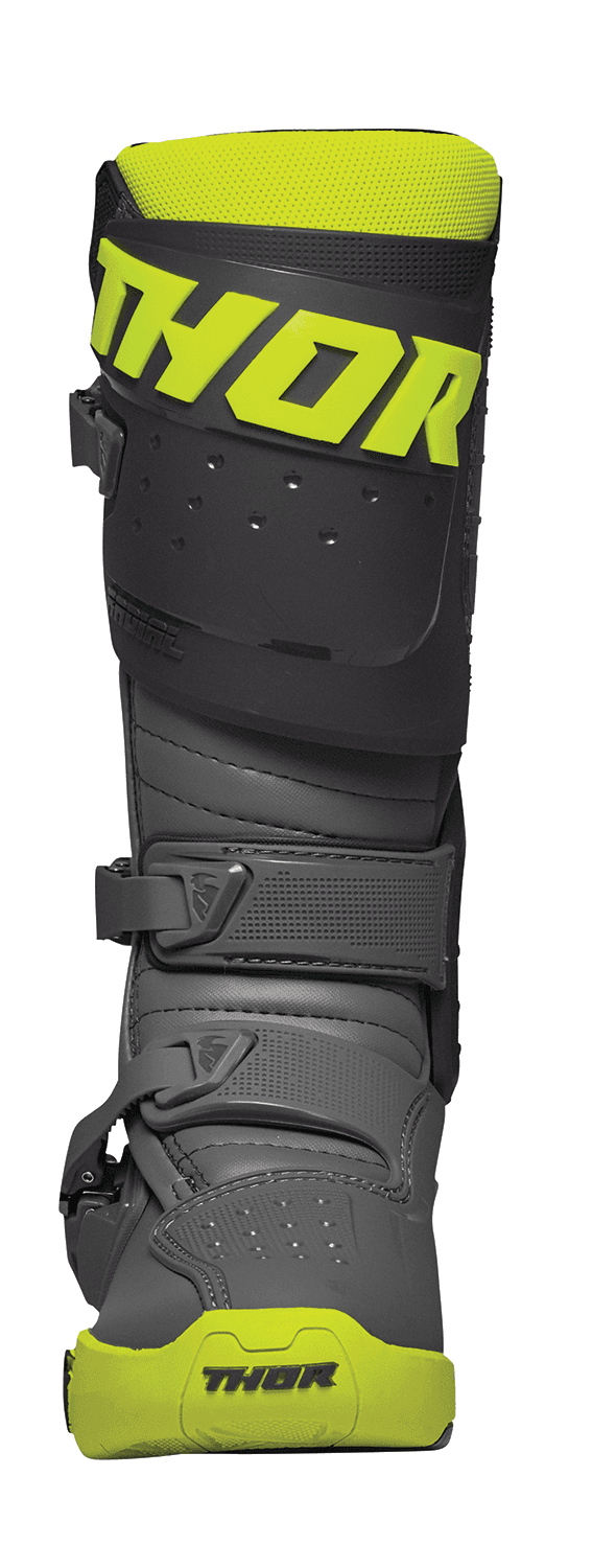 THOR 3410-2745 Radial Boots - Gray/Fluorescent Yellow - US 7 / EU 40.5 — image 4 of 6