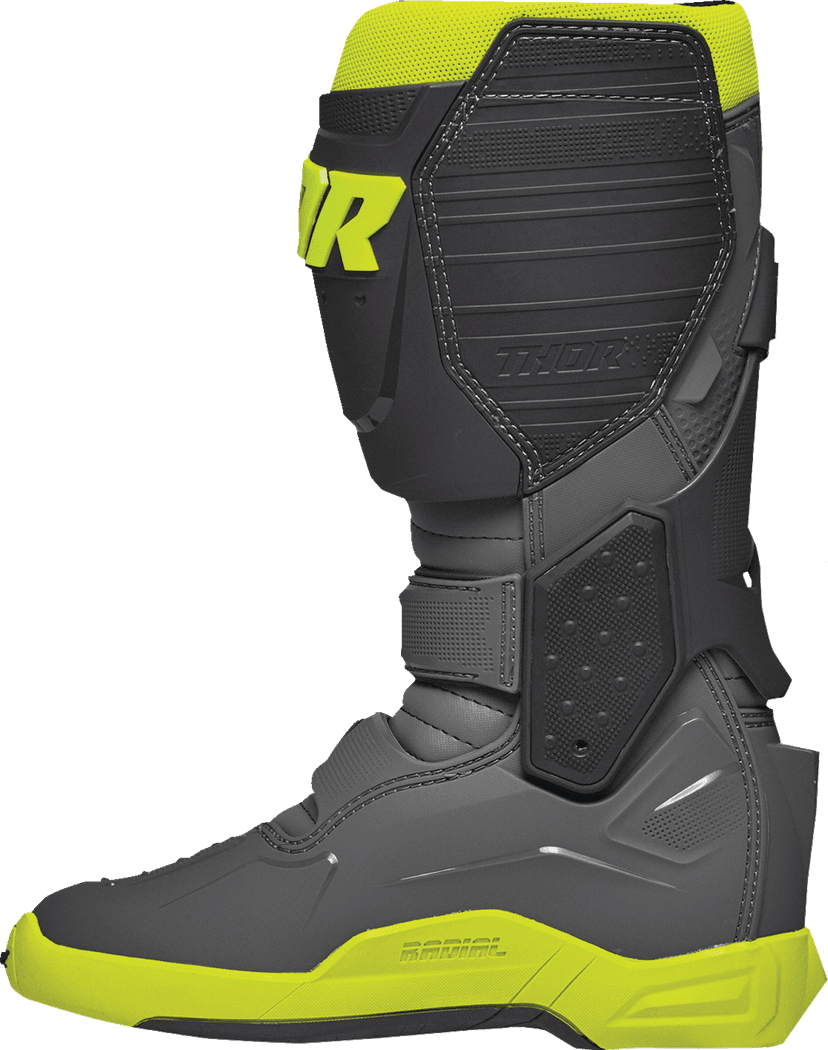 THOR 3410-2750 Radial Boots - Gray/Fluorescent Yellow - US 12 / EU 47 — image 3 of 3