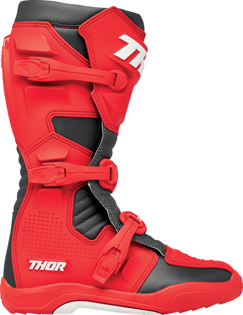 THOR 3410-3109 Blitz XR Boots - Red/Charcoal - US 7 — image 3 of 6