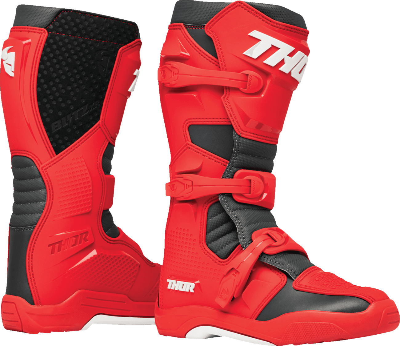 THOR 3410-3114 Blitz XR Boots - Red/Charcoal - US 12