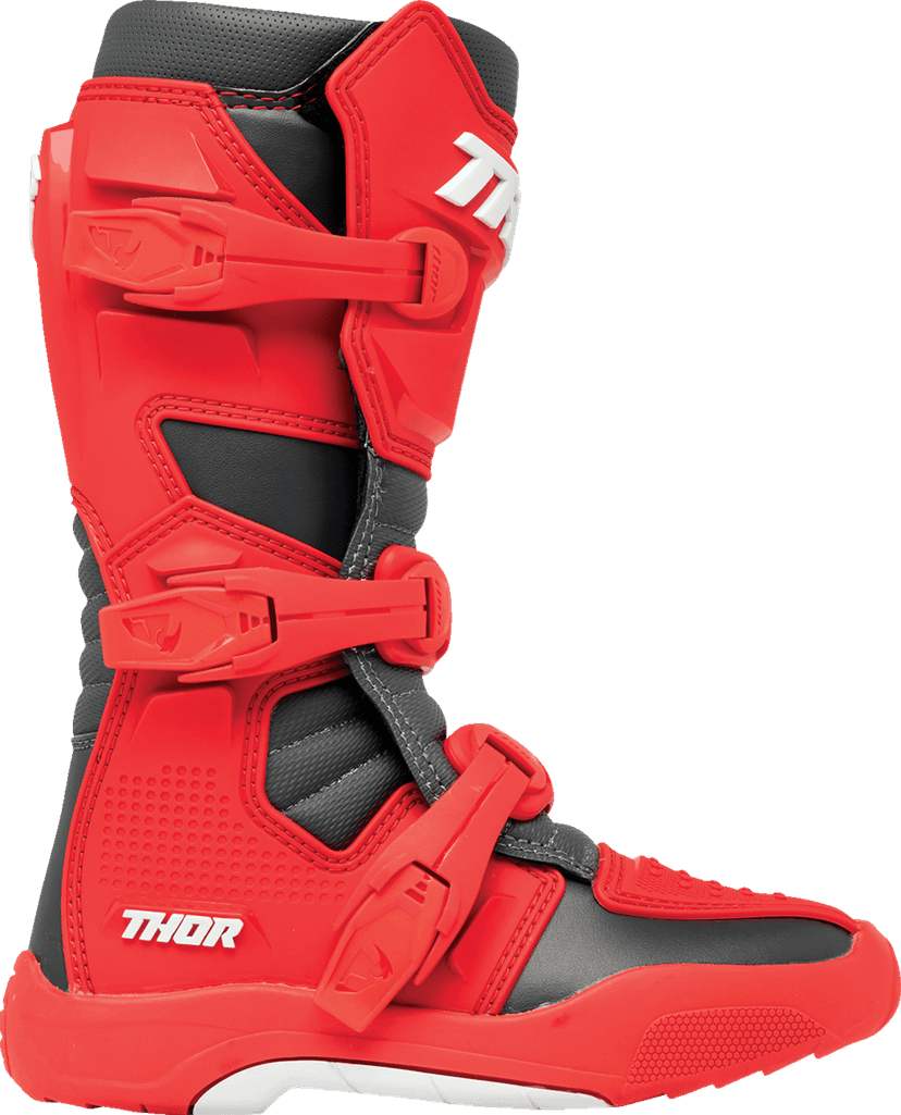 THOR 3411-0753 Youth Blitz XR Boots - Red/Charcoal - US 2 — image 2 of 6