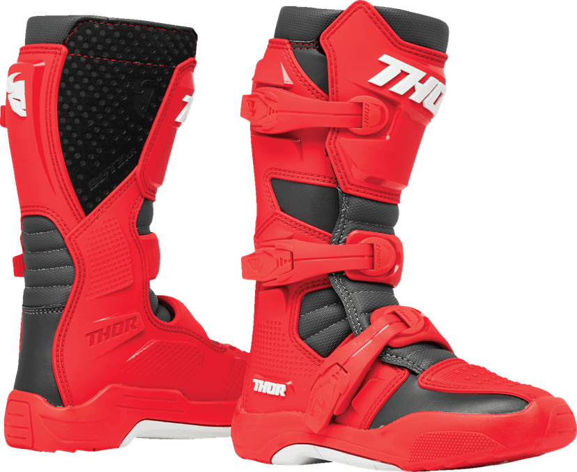 THOR 3411-0757 Youth Blitz XR Boots - Red/Charcoal - US 6 — image 1 of 6