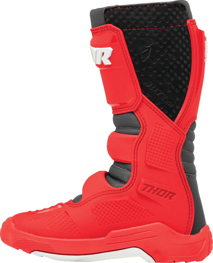 THOR 3411-0757 Youth Blitz XR Boots - Red/Charcoal - US 6 — image 5 of 6