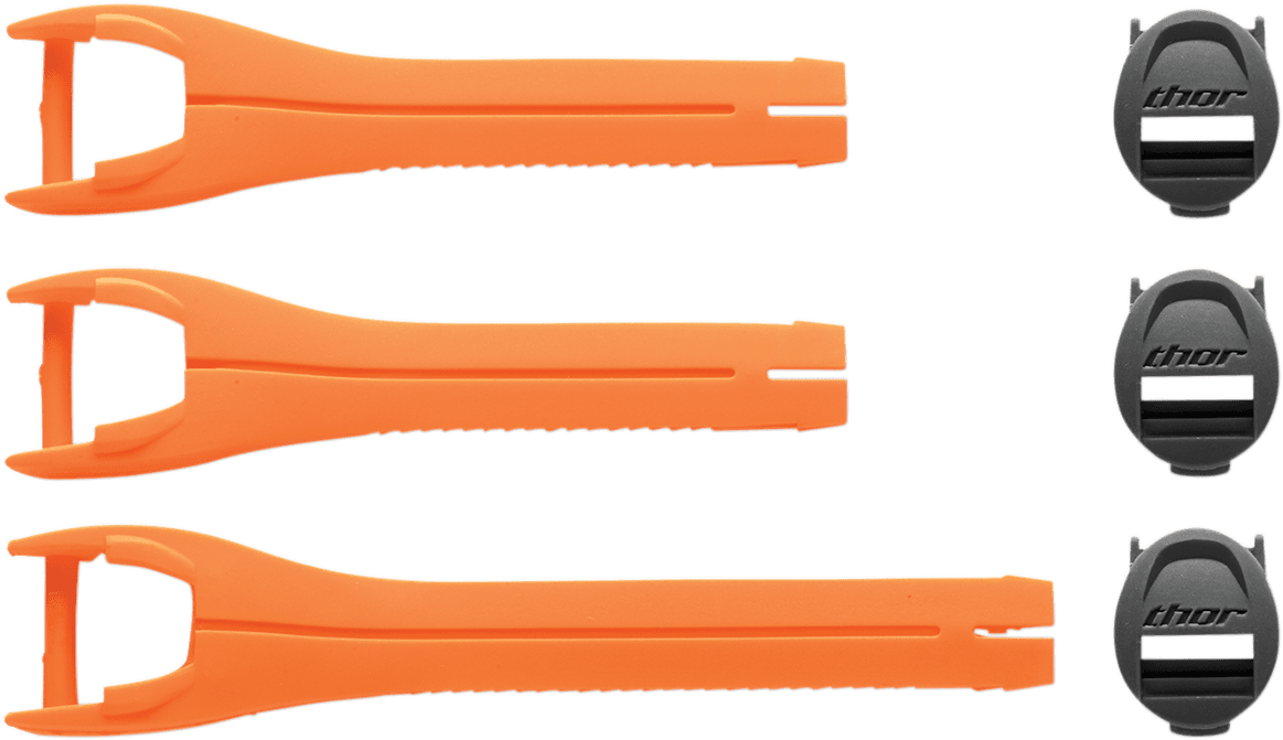 THOR 3430-0878 Blitz XP MX Boot Straps - Youth - Orange - Size 1-7